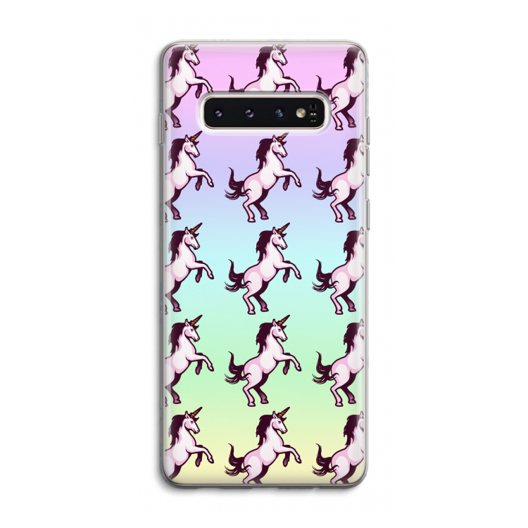 Musketon Unicorn: Samsung Galaxy S10 4G Transparant Hoesje
