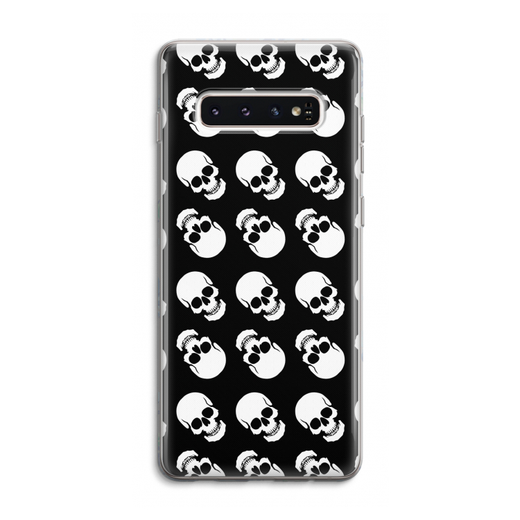Musketon Skulls: Samsung Galaxy S10 4G Transparant Hoesje