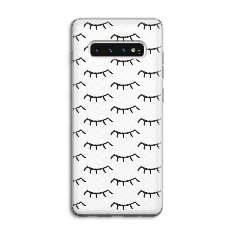Wimpers: Samsung Galaxy S10 4G Transparant Hoesje