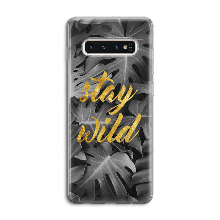 Stay wild: Samsung Galaxy S10 4G Transparant Hoesje