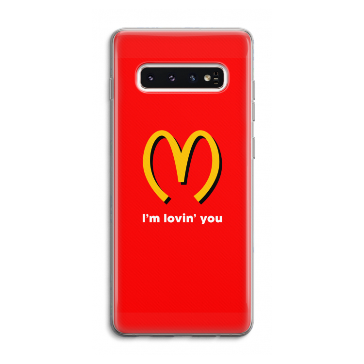 I'm lovin' you: Samsung Galaxy S10 4G Transparant Hoesje