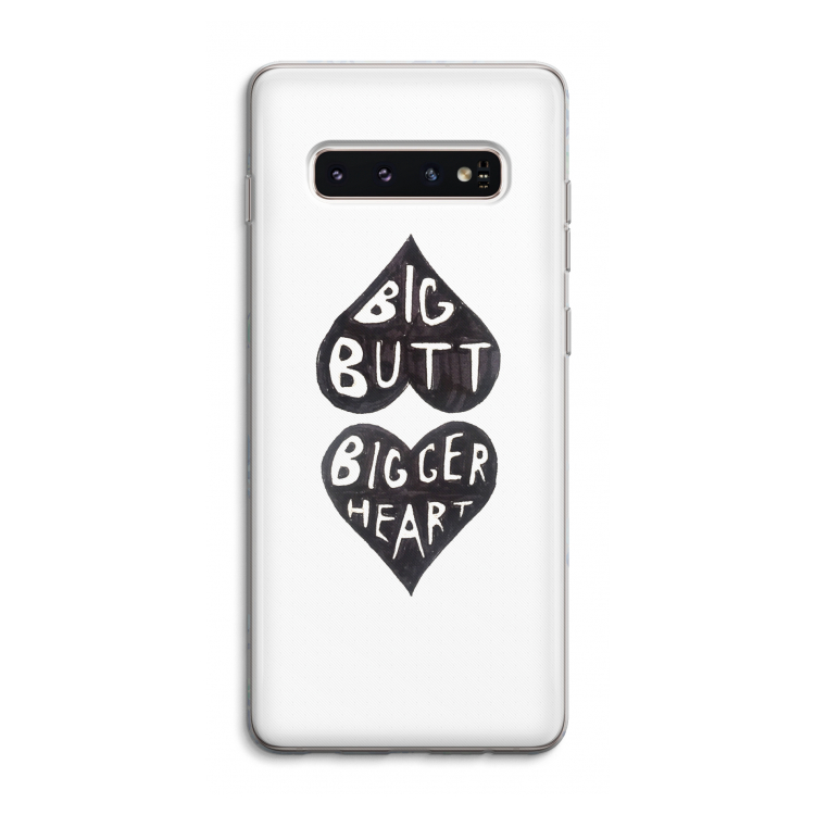 Big butt bigger heart: Samsung Galaxy S10 4G Transparant Hoesje