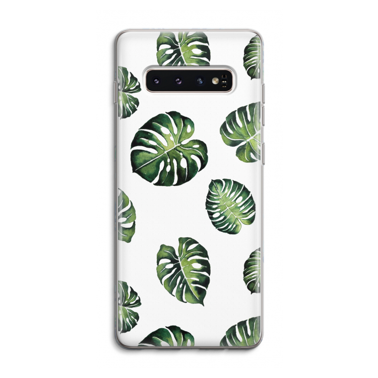 Tropische bladeren: Samsung Galaxy S10 4G Transparant Hoesje