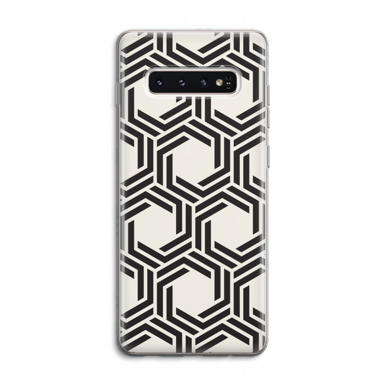 Geometrisch patroon: Samsung Galaxy S10 4G Transparant Hoesje