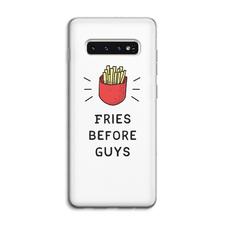 Fries before guys: Samsung Galaxy S10 4G Transparant Hoesje