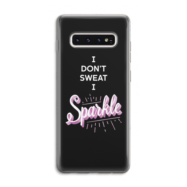 Sparkle quote: Samsung Galaxy S10 4G Transparant Hoesje