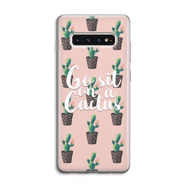 Cactus quote: Samsung Galaxy S10 4G Transparant Hoesje
