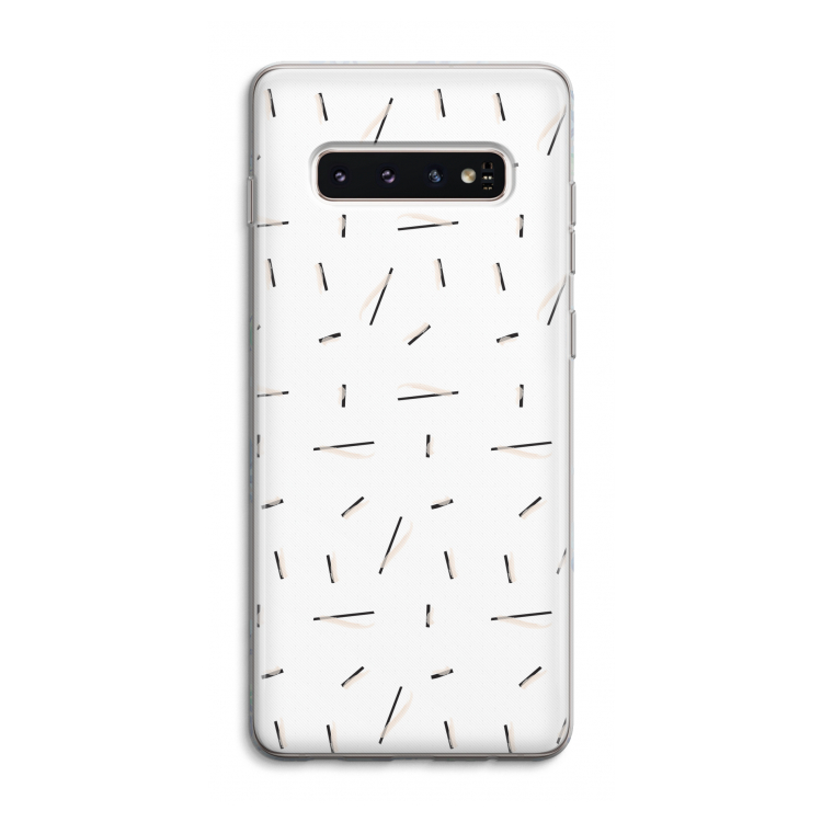 Hipster stripes: Samsung Galaxy S10 4G Transparant Hoesje