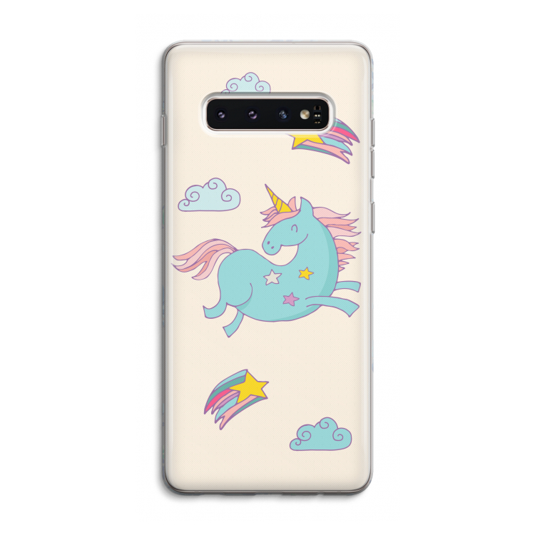 Vliegende eenhoorn: Samsung Galaxy S10 4G Transparant Hoesje
