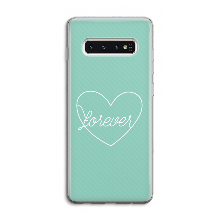Forever heart pastel: Samsung Galaxy S10 4G Transparant Hoesje