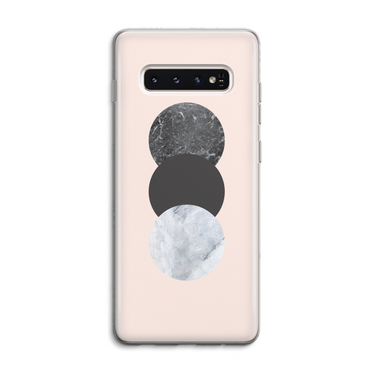 Marmeren cirkels: Samsung Galaxy S10 4G Transparant Hoesje