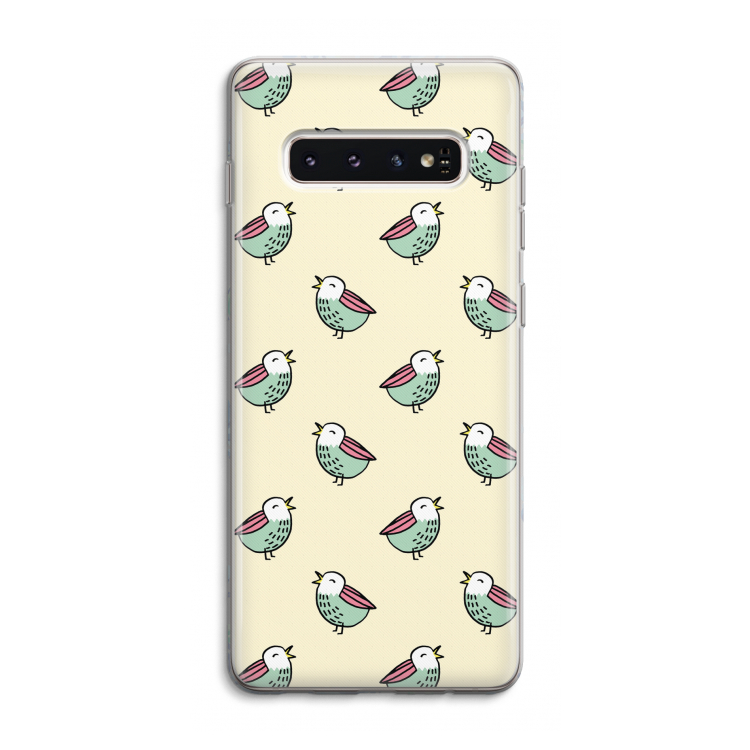 Vogeltjes: Samsung Galaxy S10 4G Transparant Hoesje