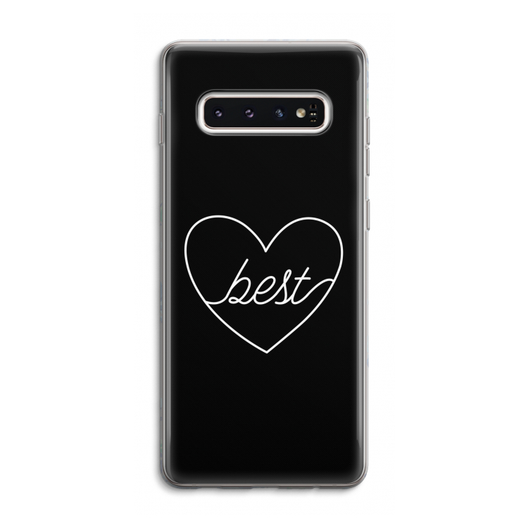 Best heart black: Samsung Galaxy S10 4G Transparant Hoesje