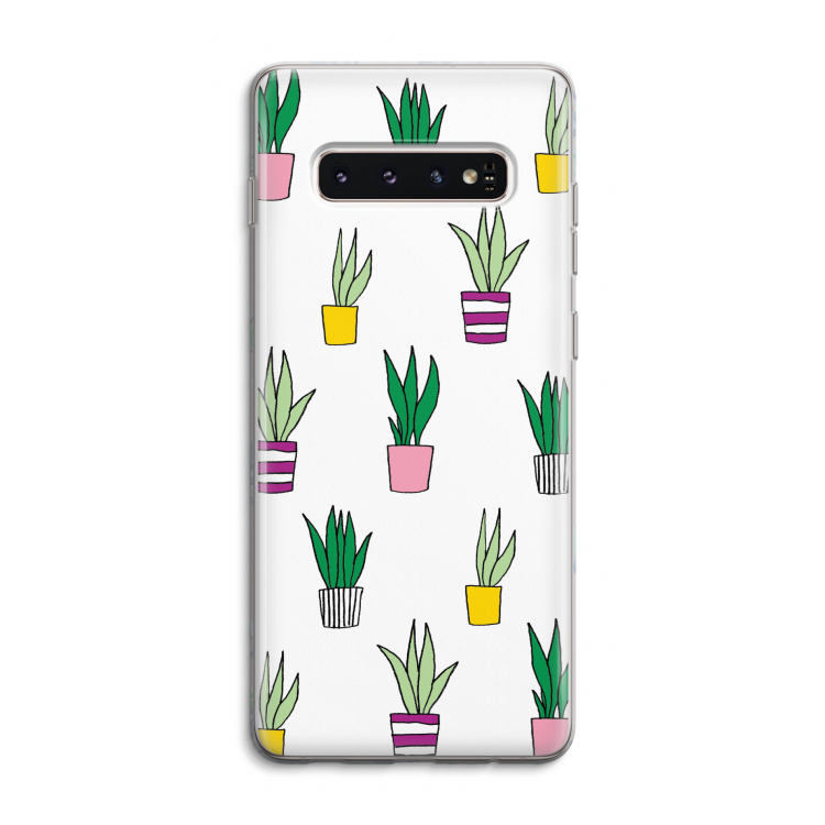 Sanseveria: Samsung Galaxy S10 4G Transparant Hoesje
