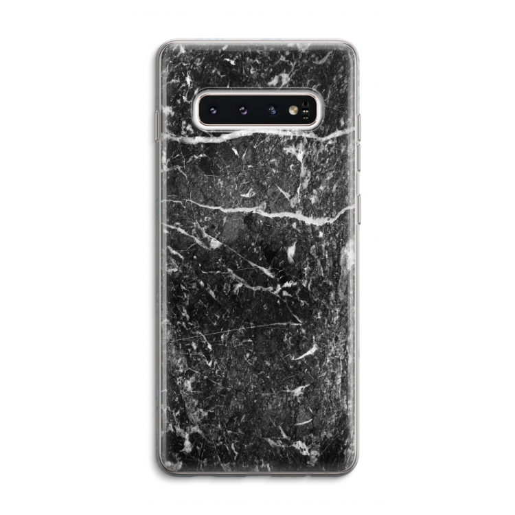 Zwart marmer: Samsung Galaxy S10 4G Transparant Hoesje
