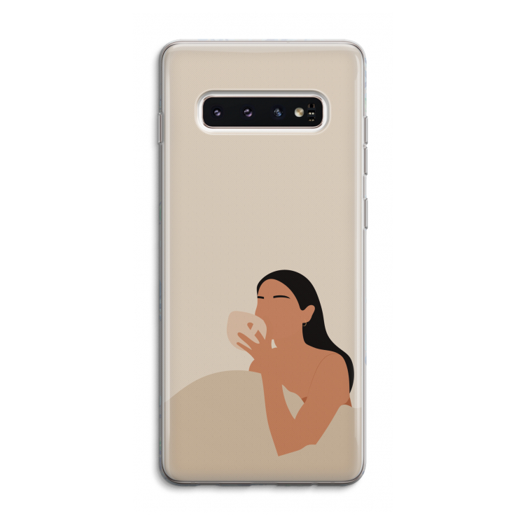 Fresh coffee: Samsung Galaxy S10 4G Transparant Hoesje