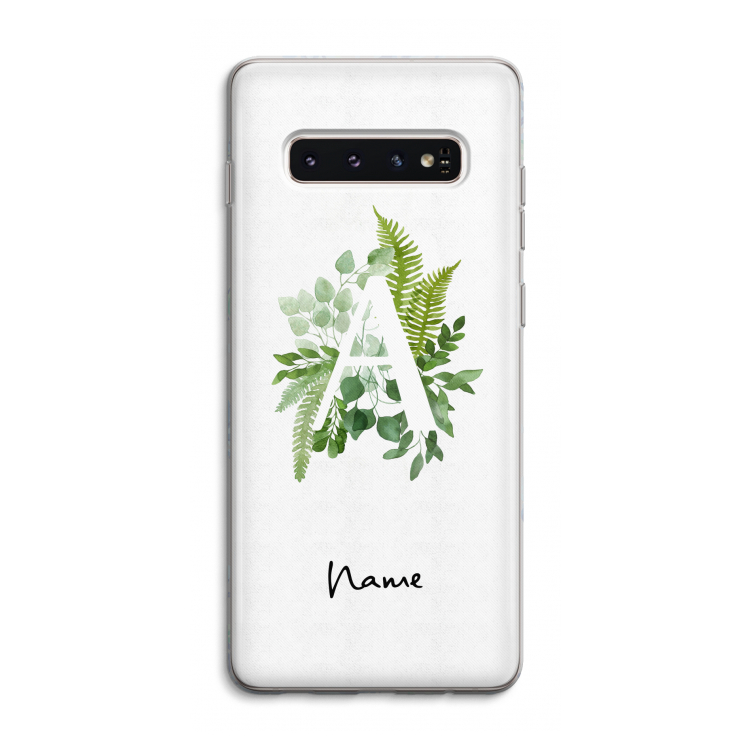 Green Brush: Samsung Galaxy S10 4G Transparant Hoesje