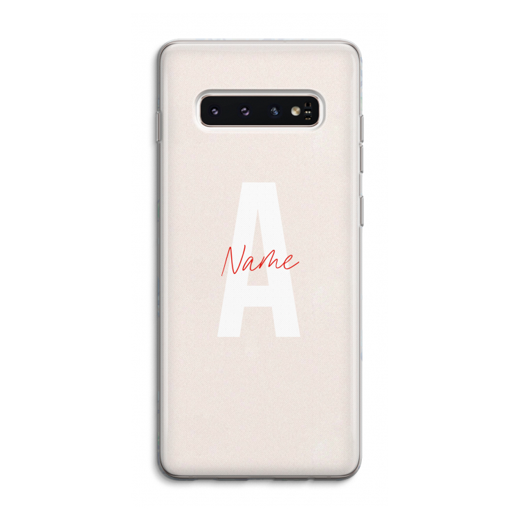 Strawberry Milkshake: Samsung Galaxy S10 4G Transparant Hoesje