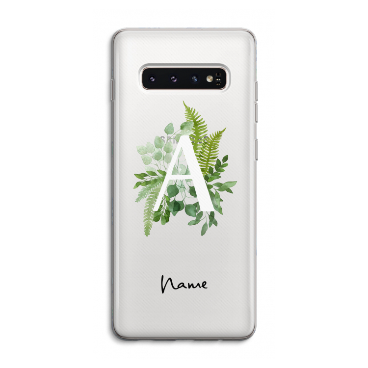 Green Brush: Samsung Galaxy S10 4G Transparant Hoesje