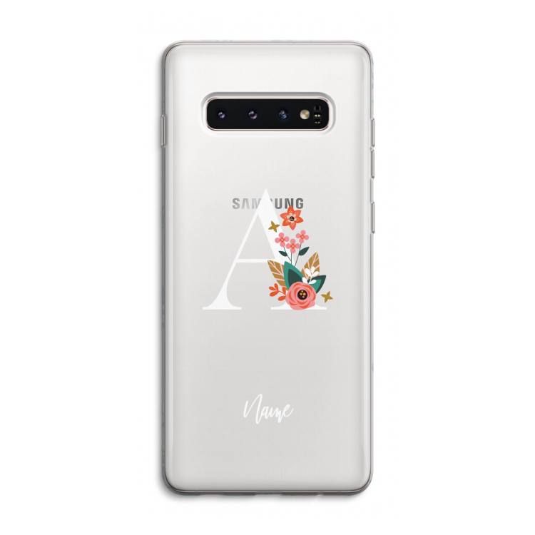 Pink Bouquet: Samsung Galaxy S10 4G Transparant Hoesje
