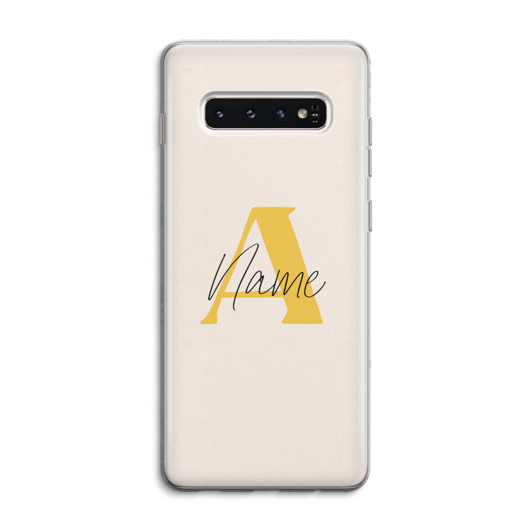 Amber Script: Samsung Galaxy S10 4G Transparant Hoesje
