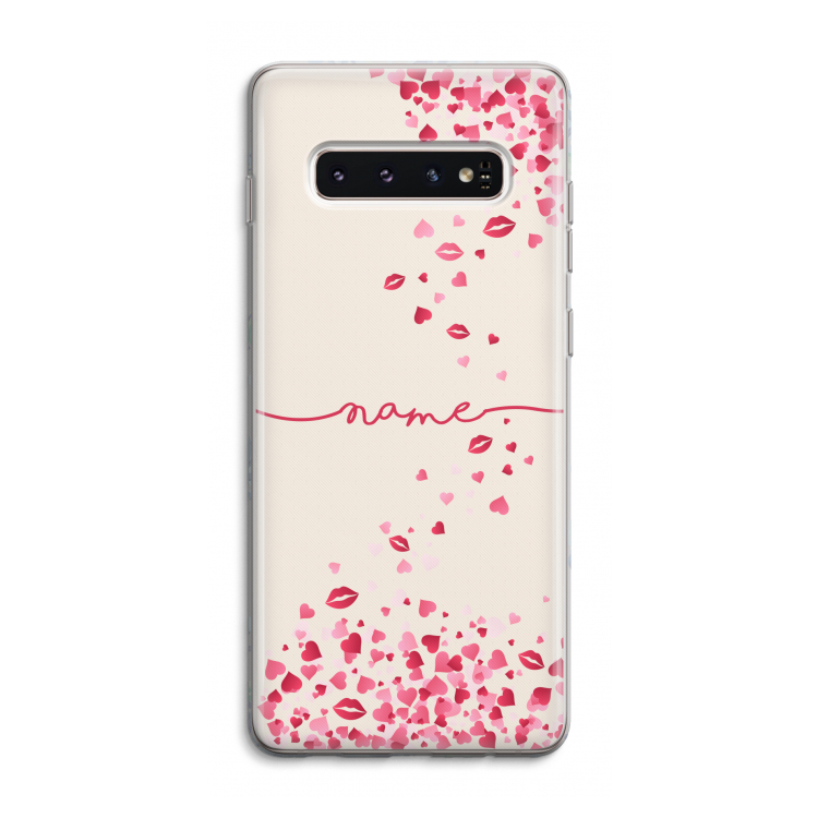 Hartjes en kusjes: Samsung Galaxy S10 4G Transparant Hoesje
