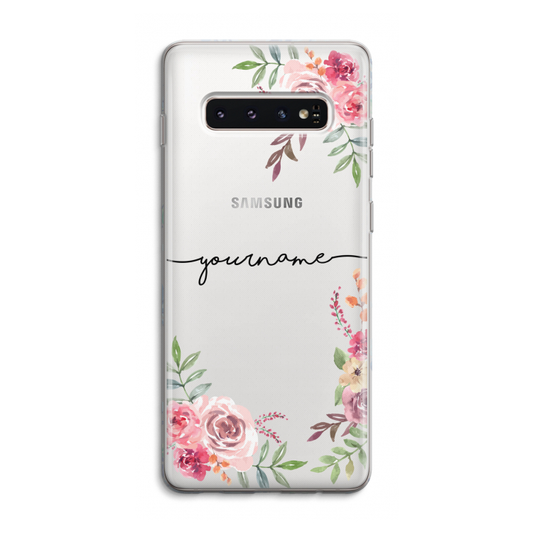 Rozen: Samsung Galaxy S10 4G Transparant Hoesje