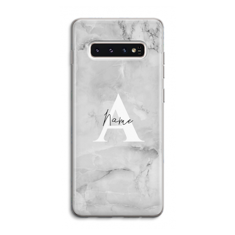 Ivory Marble: Samsung Galaxy S10 4G Transparant Hoesje