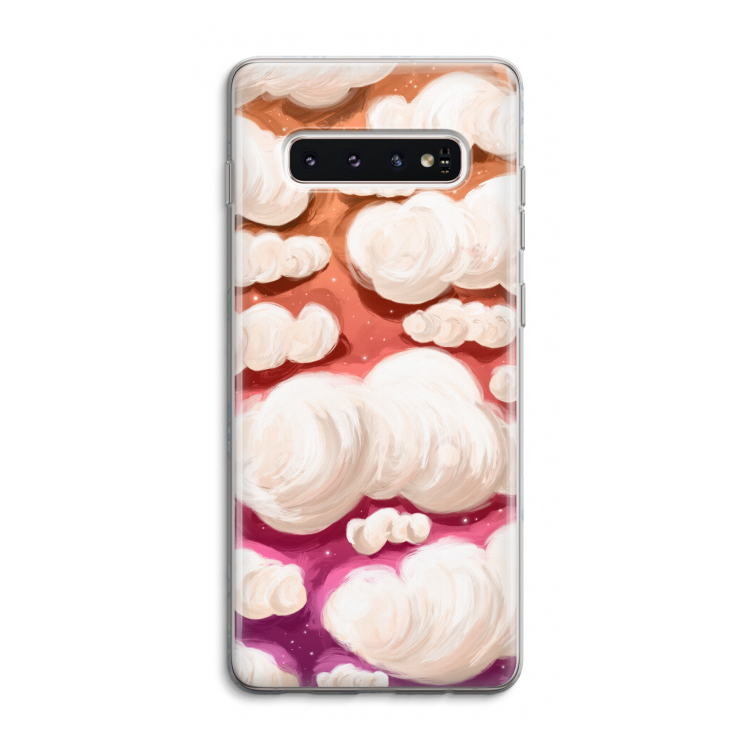 Katoen Wolken: Samsung Galaxy S10 4G Transparant Hoesje