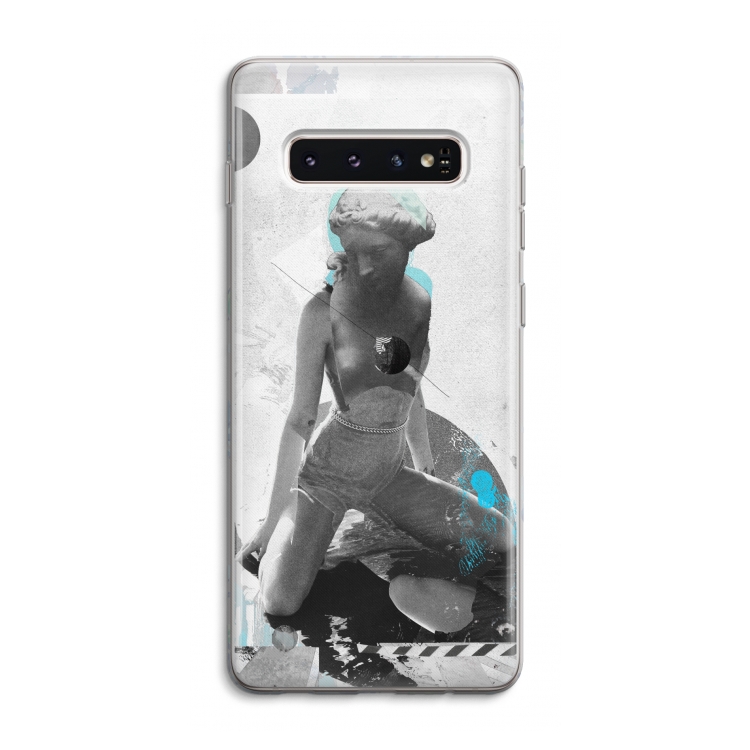 I will not feel a thing: Samsung Galaxy S10 4G Transparant Hoesje