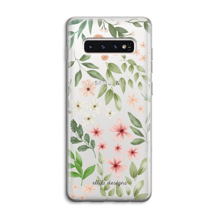 Botanical sweet flower heaven: Samsung Galaxy S10 4G Transparant Hoesje