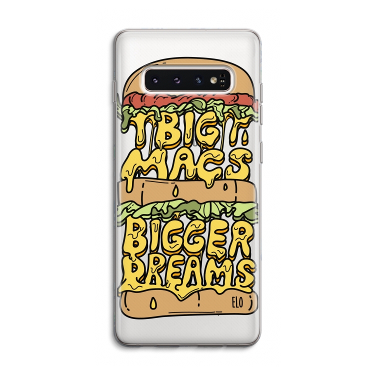 Big Macs Bigger Dreams: Samsung Galaxy S10 4G Transparant Hoesje