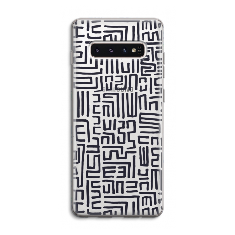 Moroccan Print: Samsung Galaxy S10 4G Transparant Hoesje
