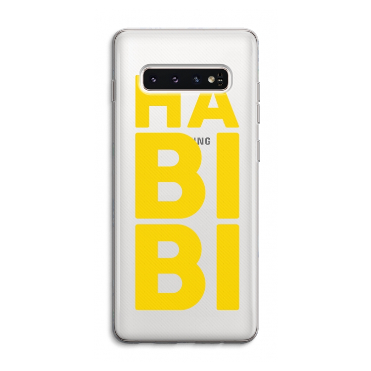 Habibi Blue: Samsung Galaxy S10 4G Transparant Hoesje