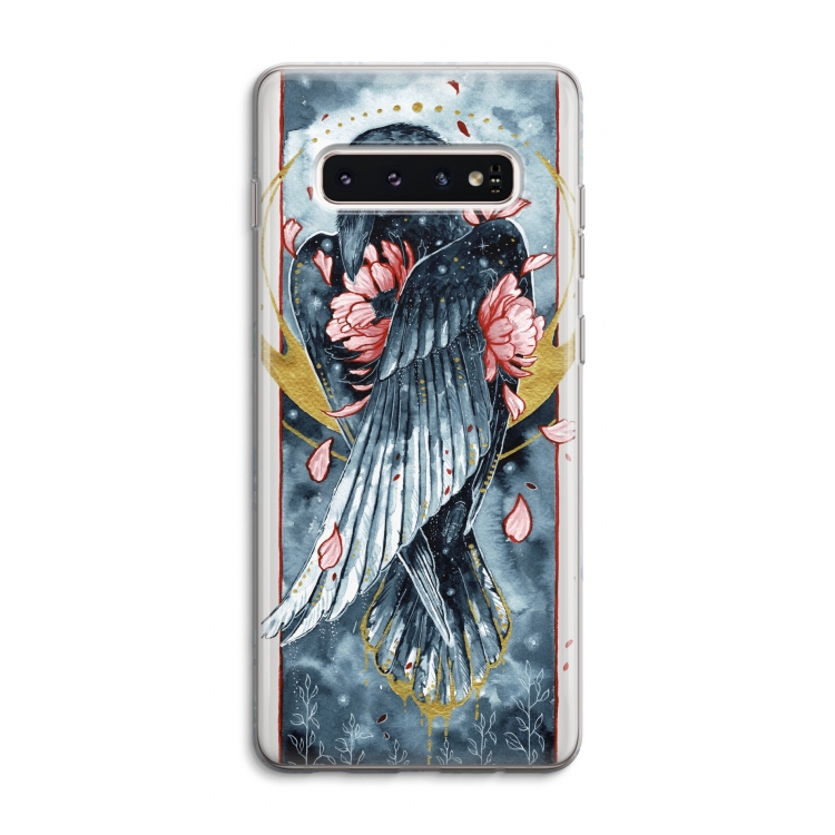 Golden Raven: Samsung Galaxy S10 4G Transparant Hoesje