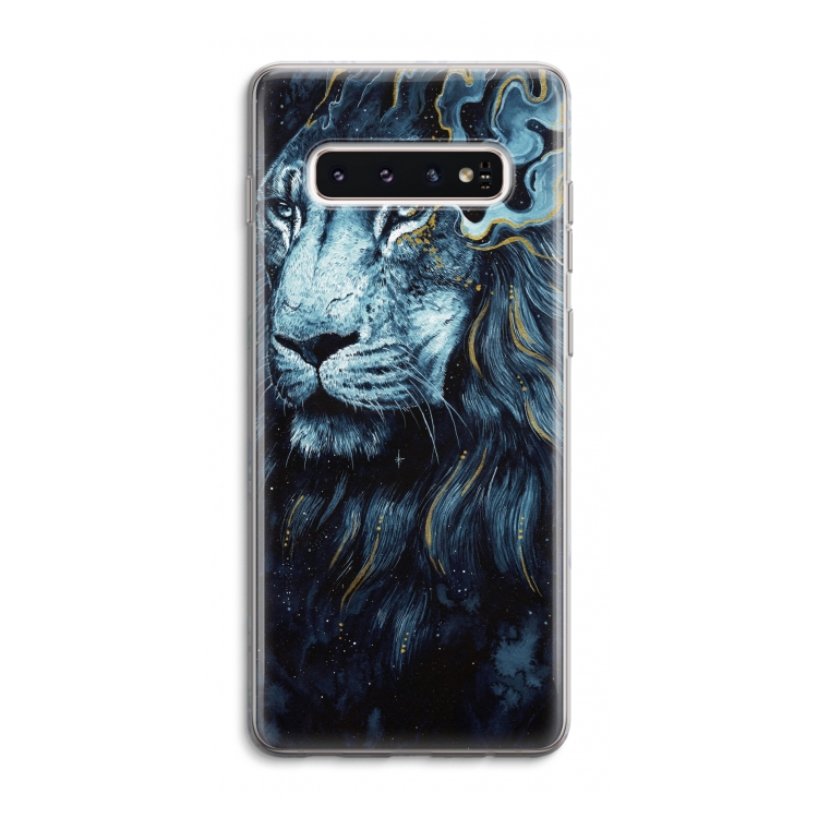 Darkness Lion: Samsung Galaxy S10 4G Transparant Hoesje