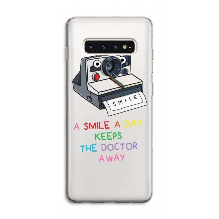 Smile: Samsung Galaxy S10 4G Transparant Hoesje