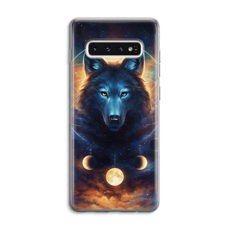 Wolf Dreamcatcher: Samsung Galaxy S10 4G Transparant Hoesje