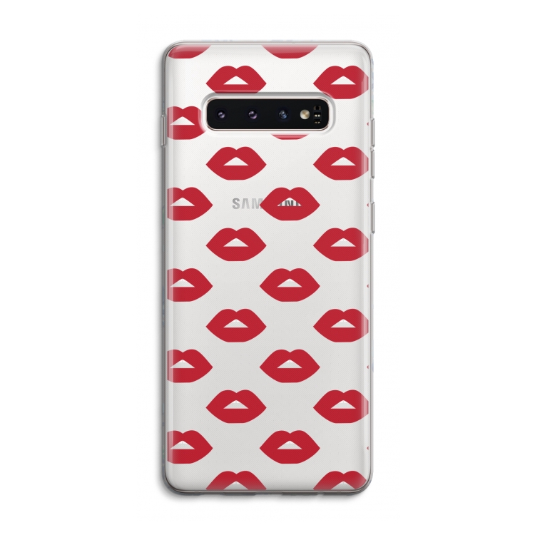 Lips: Samsung Galaxy S10 4G Transparant Hoesje