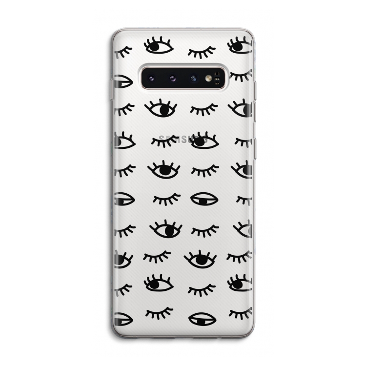 Eye pattern #2: Samsung Galaxy S10 4G Transparant Hoesje