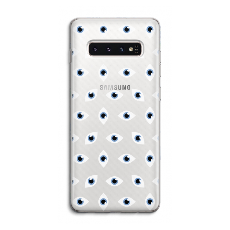 Eyes pattern: Samsung Galaxy S10 4G Transparant Hoesje