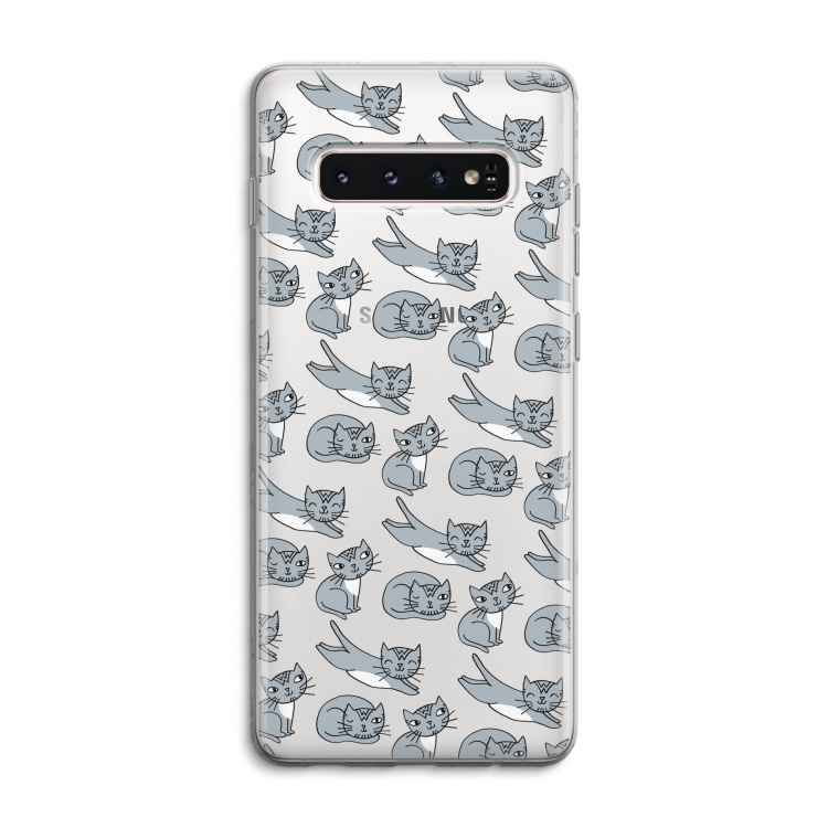 Poezen: Samsung Galaxy S10 4G Transparant Hoesje