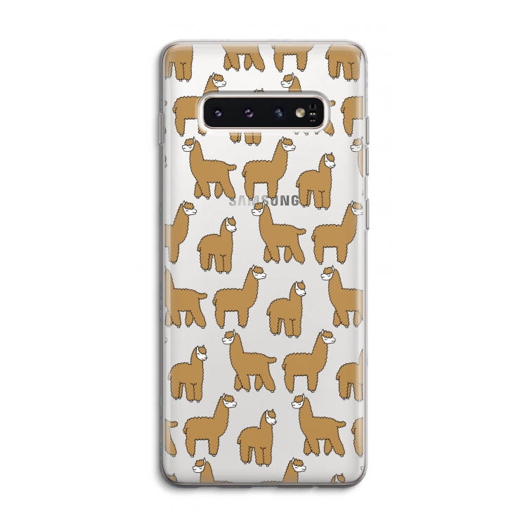 Alpacas: Samsung Galaxy S10 4G Transparant Hoesje