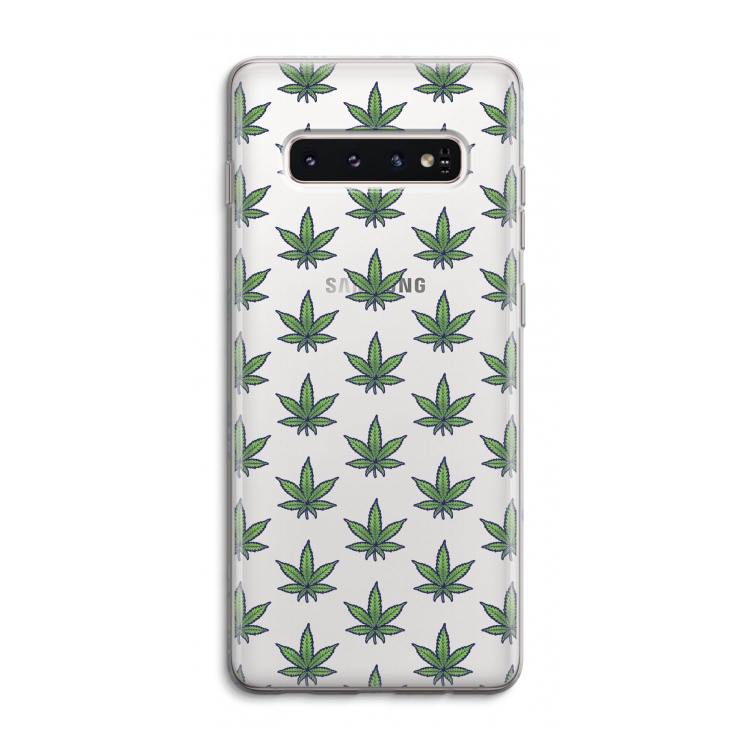 Weed: Samsung Galaxy S10 4G Transparant Hoesje