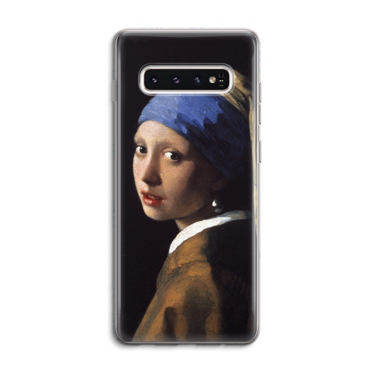The Pearl Earring: Samsung Galaxy S10 4G Transparant Hoesje