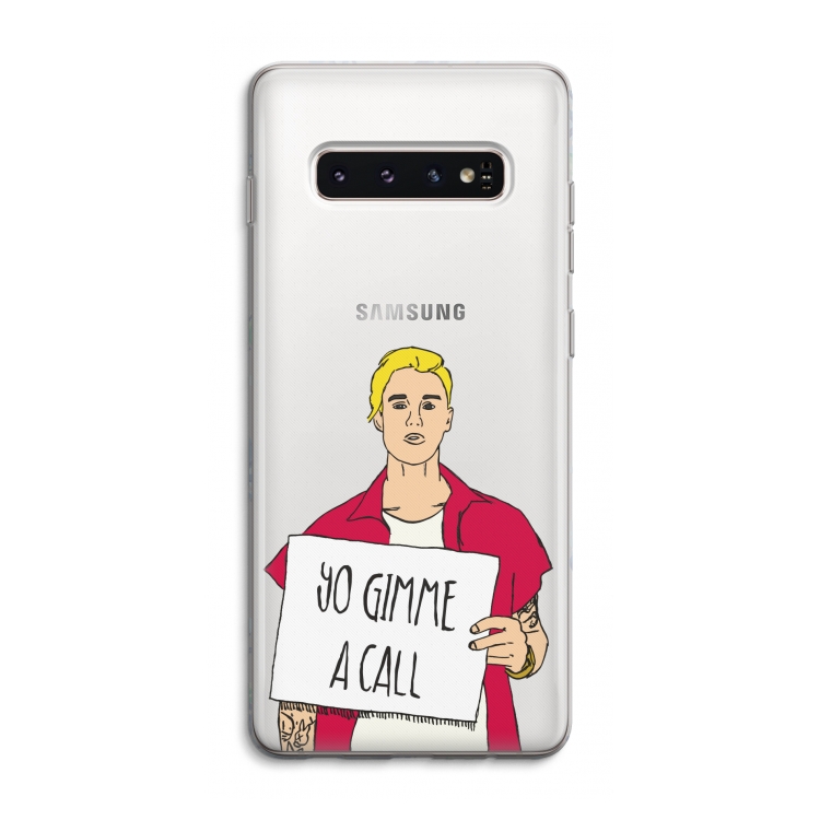 Gimme a call: Samsung Galaxy S10 4G Transparant Hoesje