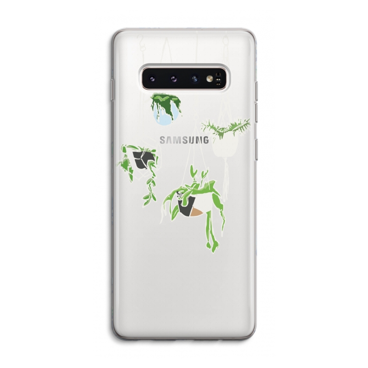 Hang In There: Samsung Galaxy S10 4G Transparant Hoesje