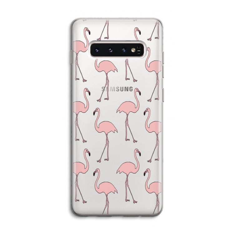 Anything Flamingoes: Samsung Galaxy S10 4G Transparant Hoesje