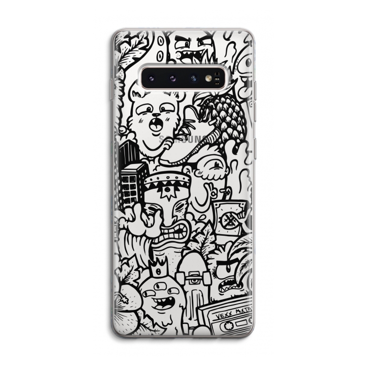 Vexx Black Mixtape: Samsung Galaxy S10 4G Transparant Hoesje