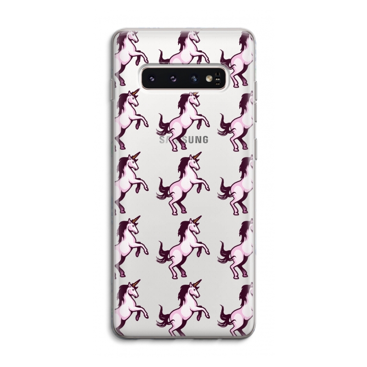 Musketon Unicorn: Samsung Galaxy S10 4G Transparant Hoesje